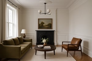 a living room that shows a modern heritage design