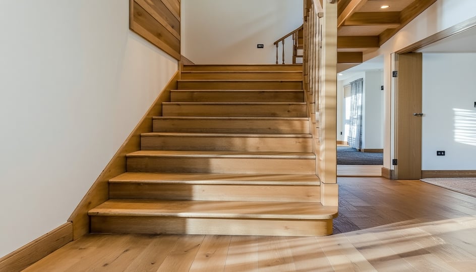 a modern oak staircase in a home-1