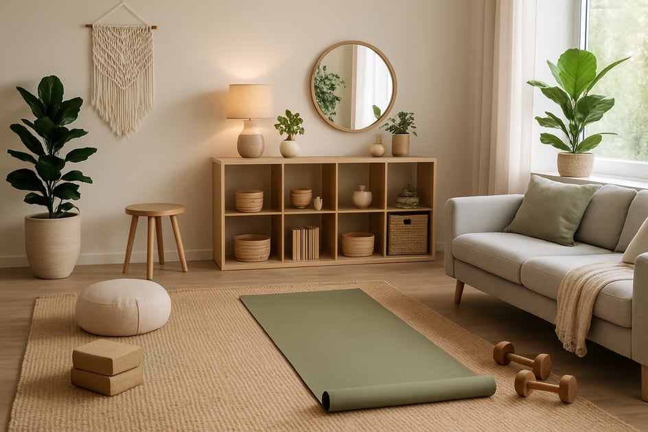 show a multi use living room space that is designed for wellness-3
