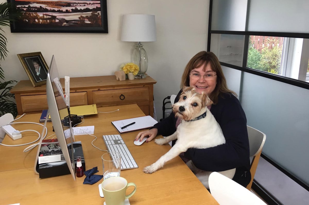 Joanne with Her Lovely Dog