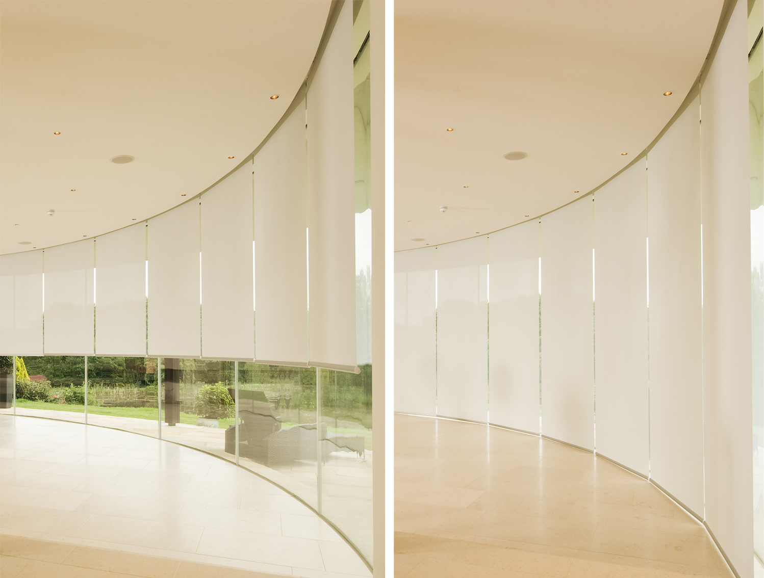 Interior Design Blinds - recessed into ceiling