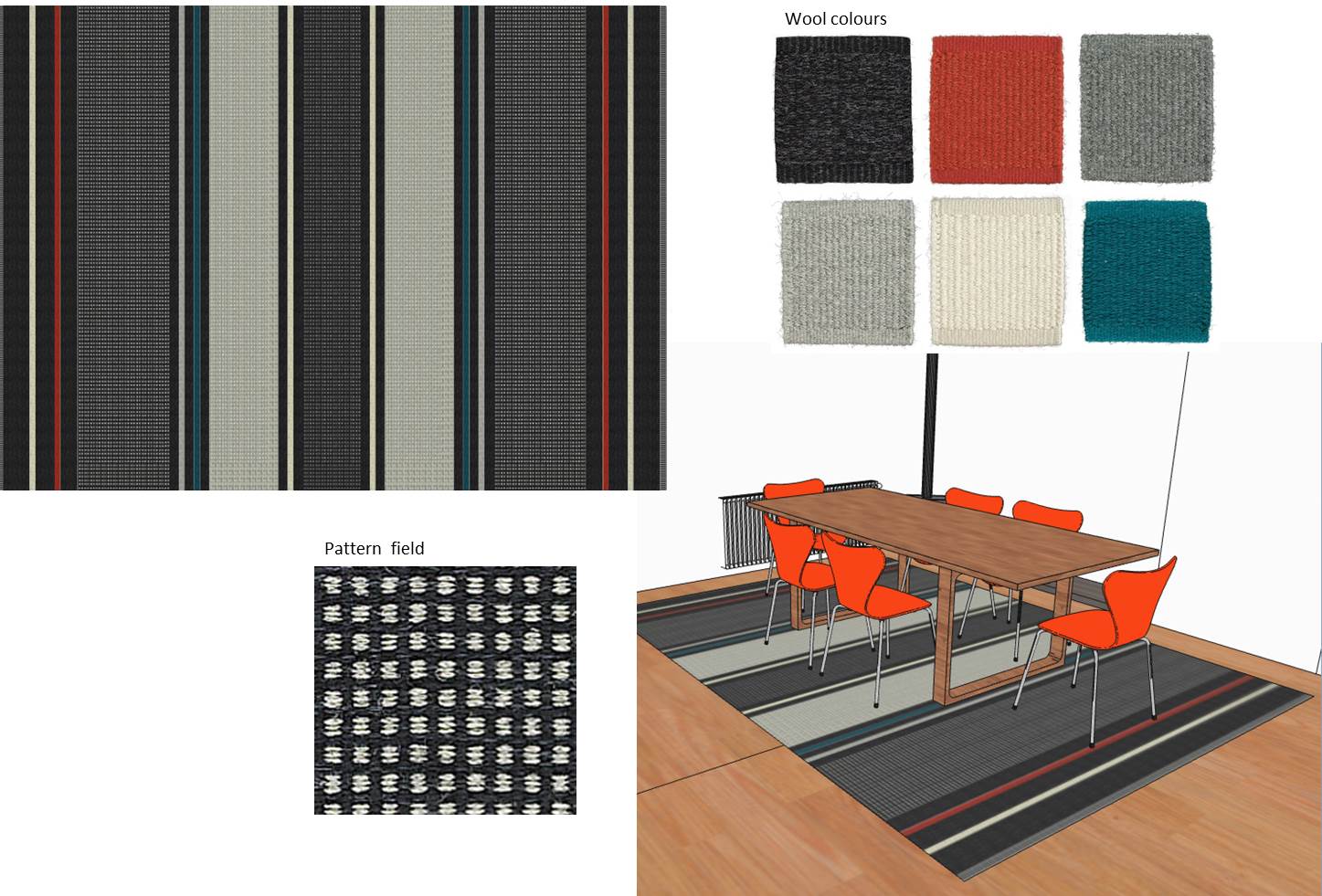 Interior Design Customisable rug option